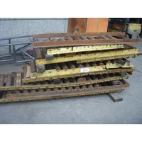 Roller conveyor, 450 mm x 21400 mm